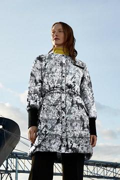 Chamarras Canada Goose Mujer Outlet - Metron Chaqueta De Plumas Negros Blancos OG2503896